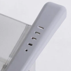 AKTIVE - Chaise Pliante Haute Avec Dossier Haut Réglable 5 Positions, Gris -Magasins De Camping Essentiels aktive chaise pliante haute avec dossier haut reglable 5 positions gris 5