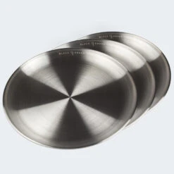 Assiette Plate De Camping | Diamètre Env. 23 Cm | Acier Inox | 3 Assiettes -Magasins De Camping Essentiels assiette plate de camping diametre env 23 cm acier inox 3 assiettes 3