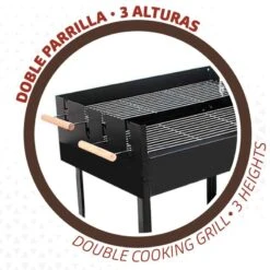Barbecue Au Charbon De Bois Portable Aktive Double Grill -Magasins De Camping Essentiels barbecue au charbon de bois portable aktive double grill 2