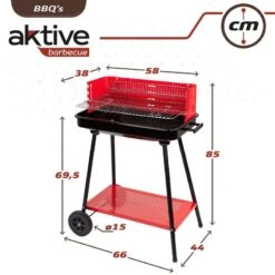 Barbecue Portable Au Charbon De Bois Pour 4 Niveaux Aktive 14 Barbecue Portable Au Charbon De Bois Pour 4 Niveaux Aktive -Magasins De Camping Essentiels barbecue portable au charbon de bois pour 4 niveaux aktive 5