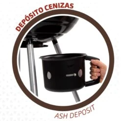 Barbecue Portable Rond Au Charbon De Bois Avec Couvercle Aktive -Magasins De Camping Essentiels barbecue portable rond au charbon de bois avec couvercle aktive 4