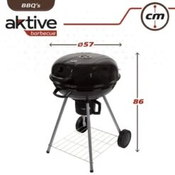 Barbecue Portable Rond Au Charbon De Bois Avec Couvercle Aktive -Magasins De Camping Essentiels barbecue portable rond au charbon de bois avec couvercle aktive 6