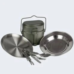 Batterie De Cuisine De Camping, Assiette Plate & Creuse Et Couverts Set -Magasins De Camping Essentiels batterie de cuisine de camping assiette plate and creuse et couverts set 2