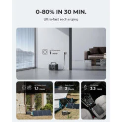 BLUETTI Générateur Électrique EB3A+PV200 268Wh/600W LiFePO4 Batterie Pour Voyage -Magasins De Camping Essentiels bluetti generateur electrique eb3apv200 268wh600w lifepo4 batterie pour voyage 3