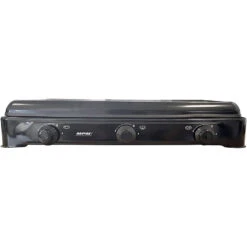 MPM Cuisinière à Gaz Portable Pour Le Camping Avec 3 Feux Couvercle Smile -Magasins De Camping Essentiels cuisiniere a gaz portable pour le camping avec 3 feux couvercle smile 2