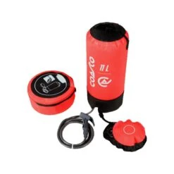 Douche Solaire à Pression Extérieure Portable - 11 L -PVC Et Latex - Rouge -Magasins De Camping Essentiels douche solaire a pression exterieure portable 11 l pvc et latex rouge 1