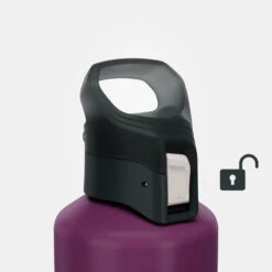 Quechua Gourde Alu 1L Avec Bouchon à Ouverture Rapide Pour La Randonnée - Violet -Magasins De Camping Essentiels gourde alu 1l avec bouchon a ouverture rapide pour la randonnee violet 4