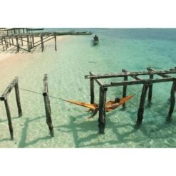 TICKET TO THE MOON Hamac TTTM Compact Jaune Foncé -Magasins De Camping Essentiels hamac tttm compact jaune fonce 3