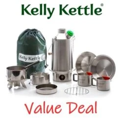 Kelly Kettle Kit 'Base Camp' Ultime - Acier Inoxydable NOUVEAU -Magasins De Camping Essentiels kelly kettle kit base camp ultime acier inoxydable nouveau 2