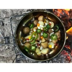 Pathfinder Poêle à Frire Pliable En Acier Inoxydable Avec Couvercle -Magasins De Camping Essentiels pathfinder poele a frire pliable en acier inoxydable avec couvercle 2