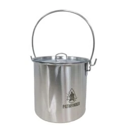 Pathfinder Pot En Acier Inoxydable Avec Couvercle (1,9 L) -Magasins De Camping Essentiels pathfinder pot en acier inoxydable avec couvercle 19 l 1
