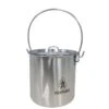 Pathfinder Pot En Acier Inoxydable Avec Couvercle (1,9 L) -Magasins De Camping Essentiels pathfinder pot en acier inoxydable avec couvercle 19 l