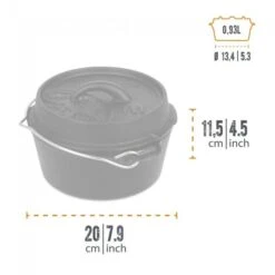 Petromax Dutch Oven FT1-1QT - Sans Pieds -Magasins De Camping Essentiels petromax dutch oven ft1 1qt sans pieds 2
