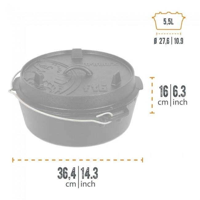 Petromax Dutch Oven FT6-6QT - Sans Pieds 5 Petromax Dutch Oven FT6-6QT - Sans Pieds – Image 3