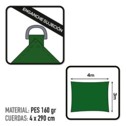 Store D'ombrage Aktive Garden Couleur Verte -Magasins De Camping Essentiels store dombrage aktive garden couleur verte 2