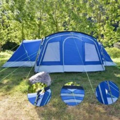 Tente Familiale Dôme Nimbus 12 - Camping - 12 Personnes - 3 Cabines -Magasins De Camping Essentiels tente familiale dome nimbus 12 camping 12 personnes 3 cabines 5