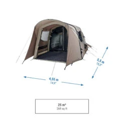Quechua Tente Gonflable De Camping - AirSeconds 4.2 Polycoton - 4 Personnes - 2 Chambres -Magasins De Camping Essentiels tente gonflable de camping airseconds 42 polycoton 4 personnes 2 chambres 2