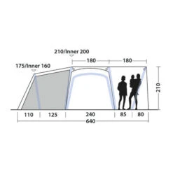 Tente Gonflable Outwell Oakdale 5PA -Magasins De Camping Essentiels tente gonflable outwell oakdale 5pa 3