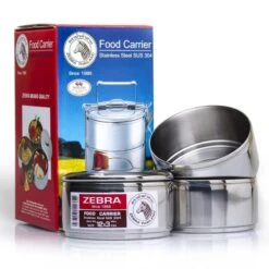 Zebra Porte-nourriture En Acier Inoxydable 12cm X 3 Couches -Magasins De Camping Essentiels zebra porte nourriture en acier inoxydable 12cm x 3 couches 2